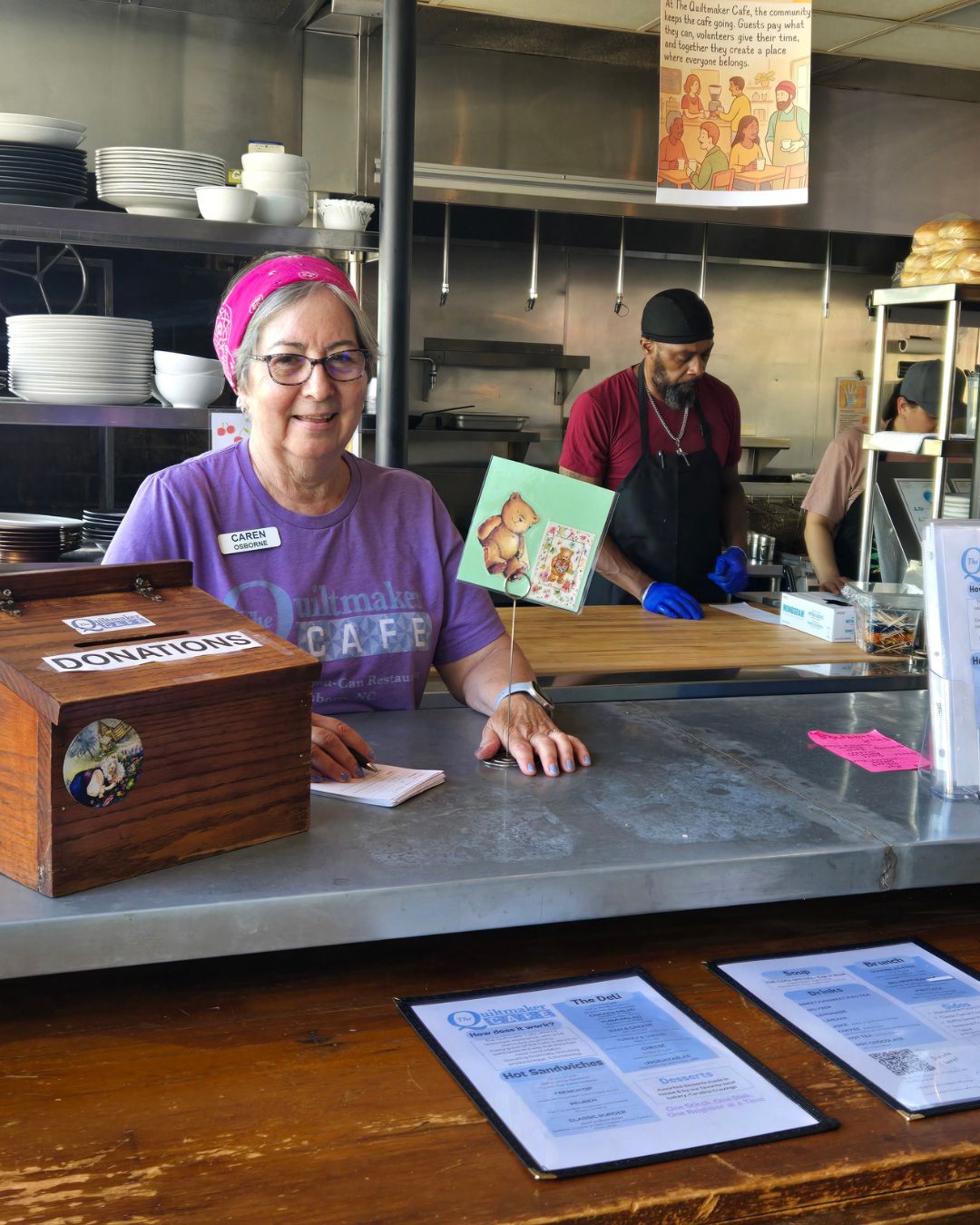 Food counter volunteer
